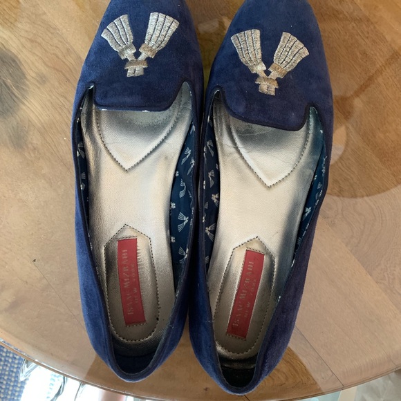 Isaac Mizrahi Blue Loafers - Picture 5 of 6